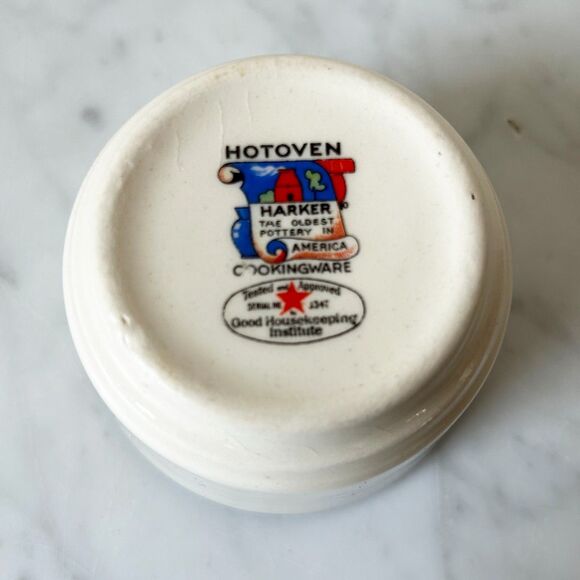 Vintage Harker Custard Cup Petit Point Cross Stitch Pattern Hotoven Floral - Picture 6 of 9